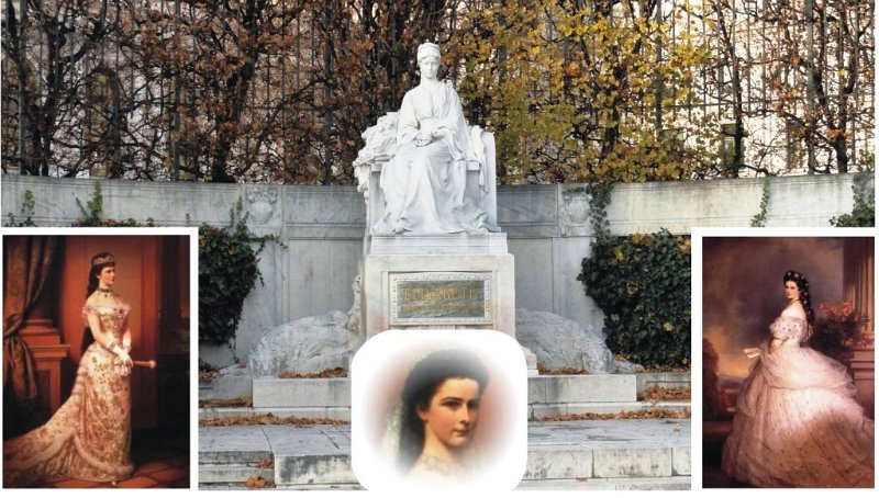 Sisi 001.jpg - Volksgarten a Sisi ( Erzsébet osztrák császárné, magyar királyné, Ferenc József  felesége ) emlékművel